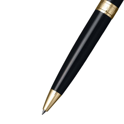 Sheaffer Gift Set 300 Ballpoint Pen with Credit Card Holder Glossy Black with Gold Trims | Pen Set for Gift