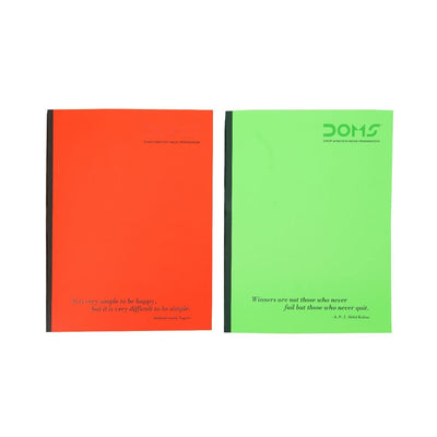 Doms Neon Series Soft Bound Notebook -  Single Line