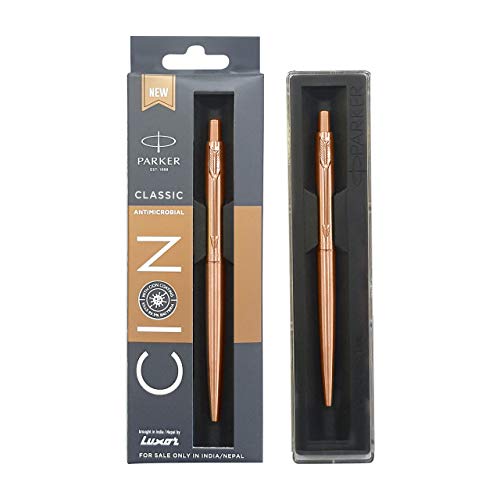 Parker Classic Anti Microbial Stainless Steel Ball Pen - Blue Ink, Pack Of 1