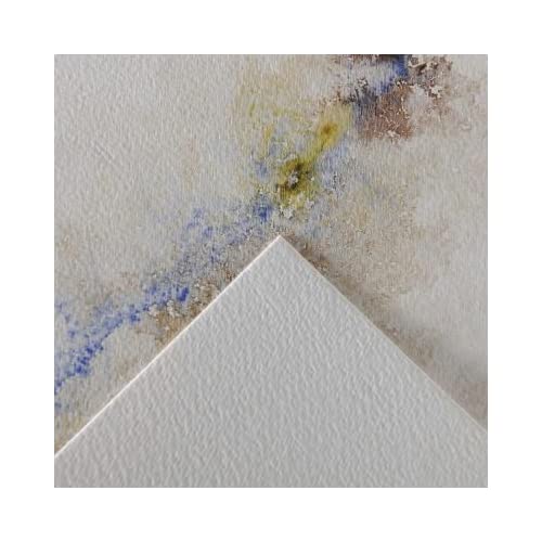 Canson Montval 24x32cm Natural White Cold Pressed 300 GSM Watercolour Paper, Long Side Glued (Pad of 100 Sheets)