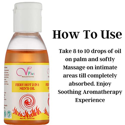 Vigini Fiery Hot Massage Oil for Men (25ml) – Natural and Powerful Formula for Men