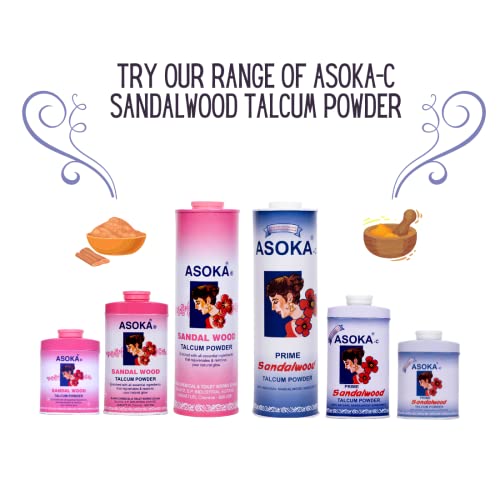 Asoka-c Sandalwood Talcum Powder 300g & 35g [Combo Pack]