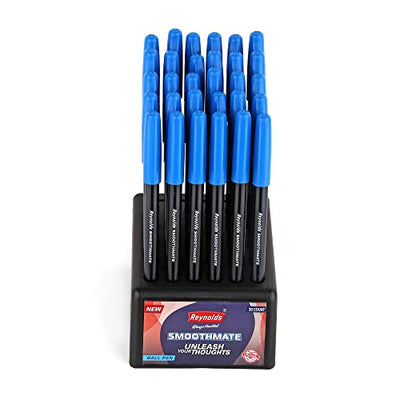 Reynolds Smoothmate 0.7mm Ball Pen - Blue Ink, Pack of 30
