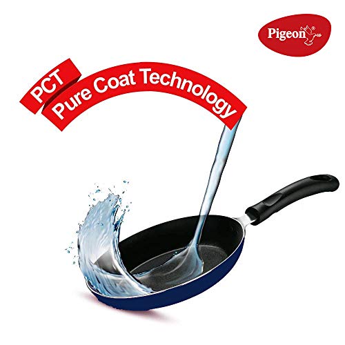 Pigeon by Stovekraft Aluminium Outer Lid Pressure Cooker Cooker 3 and 5 Litre with Kadai with Glass Lid Flat Tawa and Fry Pan Combo, Silver, Large (14466)