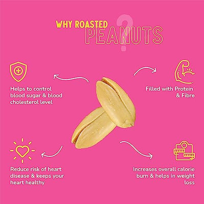 Rewynd Khari Sing Roasted Peanut | Pack of 4 (800gm) | Roasted Peanuts | High Protien & Low Carbs | Roasted Not Fried | 100% Veg | Healthy Snack for Anytime Snacking
