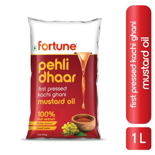 Fortune Pehli Dhaar First Pressed Kachi Ghani Mustard Oil 1 L