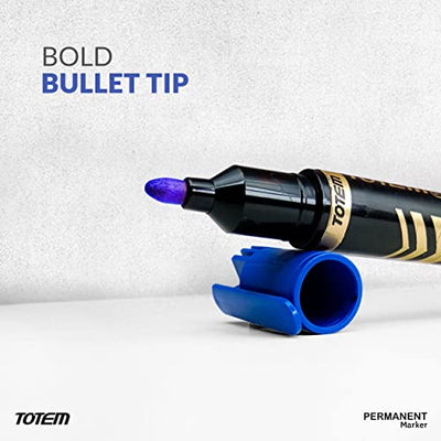 Totem Permanent Marker | 40 Pcs Blue Ink