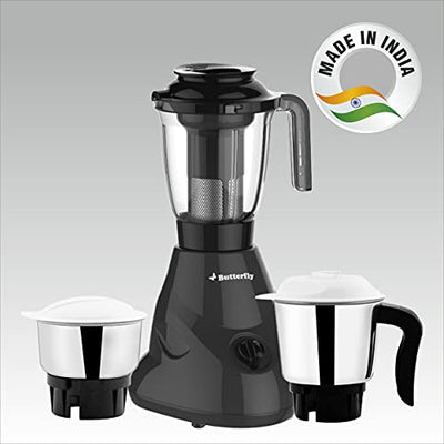 Butterfly Hero Plus Mixer Grinder 550 W, Grey, Small (Indian Plug)