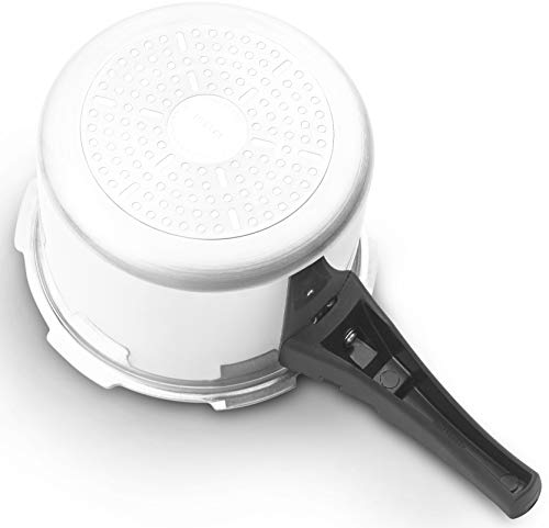 Butterfly Cordial Induction Base Aluminium Pressure Cooker with Outer Lid, 3 Litres, Silver (Indian Plug)