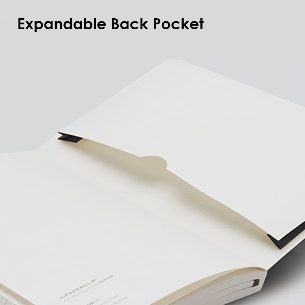 Mypaperclip Executive Series Notebook, Large (165 X 241 Mm, 6.5 X 9.5 In.) Ruled, Esx192L-R Black