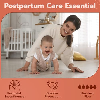 AZAH Maternity Pads after Delivery for Women (Box of 12 Pads) Ultra-Absorbent XXXL Pads | Organic Cotton Maternity Pads made for Heavy Flow, Postpartum Flow & Overnight Flow | Without Disposable Bags
