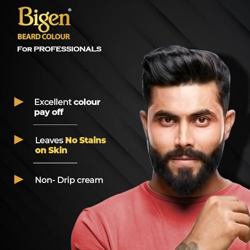 Bigen Professional Beard colour B103 Dark Brown| Leaves no Stains, 40g+40g