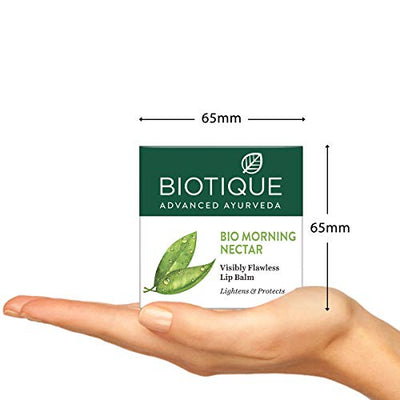 Biotique Morning Nectar Lightening Visibly Flawless Lip Balm, 12 g (Transparent)