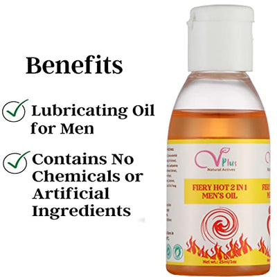 Vigini Fiery Hot Massage Oil for Men (25ml) – Natural and Powerful Formula for Men