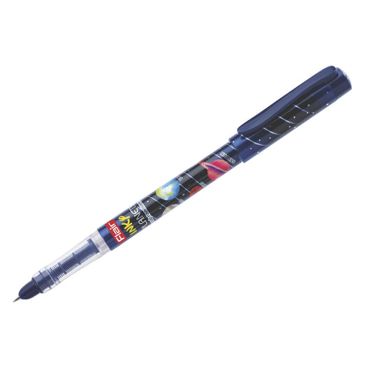 FLAIR Inky Series Planets Liquid Ink Fountain Pen Blister Pack ,  Blue Ink