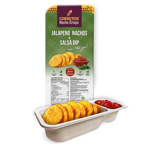 Cornitos Jalapeno Nachos and Salsa Dip Tray, 75 g