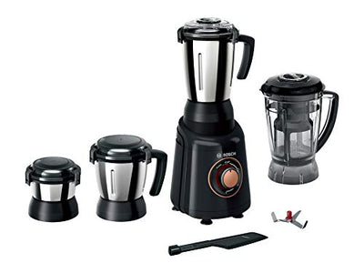 Bosch TrueMixx Bold Mixer Grinder (600 Watt, 4 Jars, Black) - MGM4344BIN (Indian Plug)