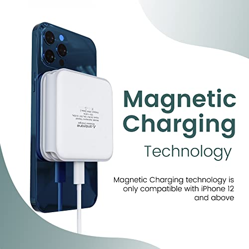 Ambrane 3-in-1 Wireless Charger with 20W BoostedSpeed for iPhone 14/13/12/11/X/8 Series, Galaxy S22/S21/S20/Note20/10/10+ Series, Foldable Design, Wide Compatibility (AeroSync Tripad, White)