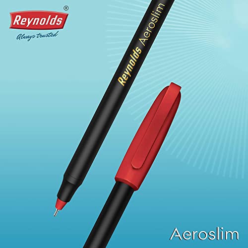 Reynolds Aeroslim 0.7mm Ball Pen - Blue Ink, Pack of 50