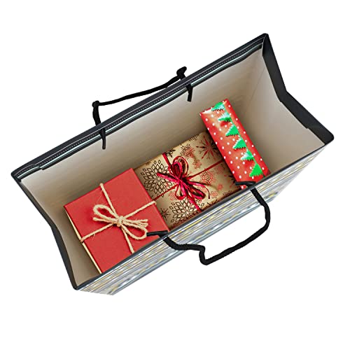 PaperPep Dark Blue Lines Print 13.5"X10"X4.5" Paper Gift Bag Pack of 1 | Gift Bags For Return Gifts, Presents, Weddings, Birthday, Holiday Presents, Celebrations