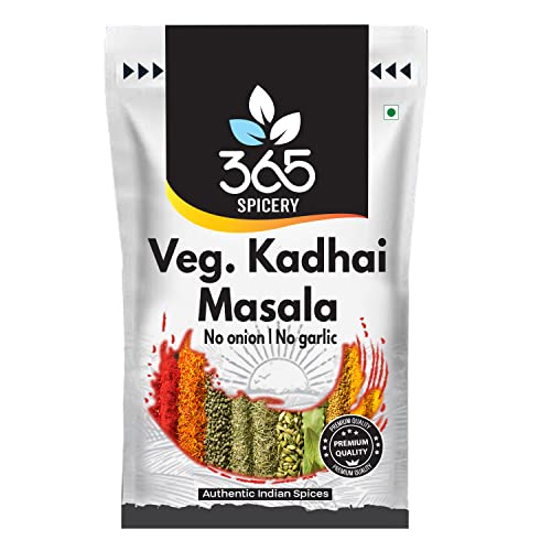 365 SPICERY JAIN Veg Kadhai Masala | Authentic Jain Blend for Exquisite Flavors | 100% PURE, NO Preservatives, NO MSG - 200 gm