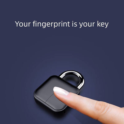 Arcnics® - Rugged Smart Fingerprint Padlock, Bluetooth Enabled Rechargeable Padlock, 10 Fingerprints Support, Keyless/Passwordless Access, Waterproof (IP65), Works with Smart Life (Black)