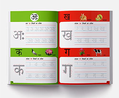 All in one Learn to write Capital letters Small letters Numbers 1 100 Hindi Varnmala