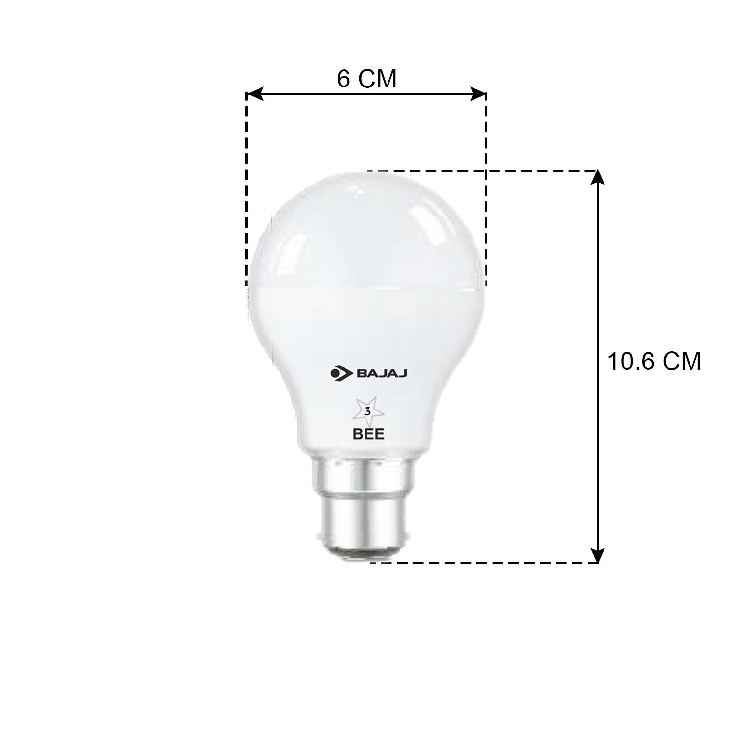 Bajaj Ivora HB LED Lamp 9W | Cool Day Light-6500K B22 | IR Free | UV Free | EnvIRonment Friendly‎ | Energy Efficient | 3.5 KV Surge Protection | Open CIRcuit Protection (Pack Of 6) | 1 Yr Warranty |