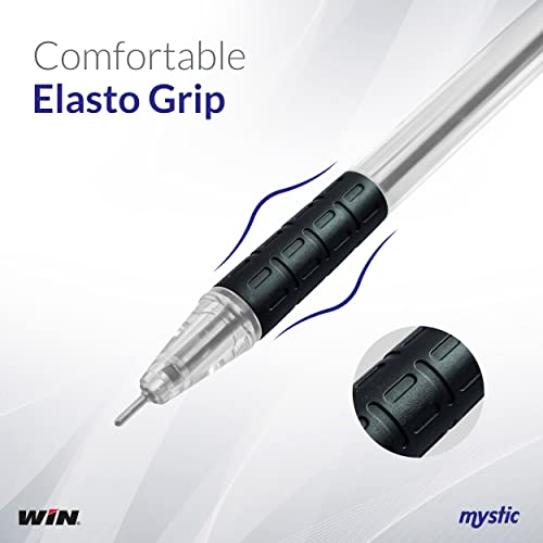 Win Mystic Ball Pens | 20 Pcs (10 Blue Ink, 10 Black Ink) | 0.7mm