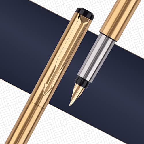 Parker Vector Gold Fountain Pen - Gold Ink, Pack Of 1