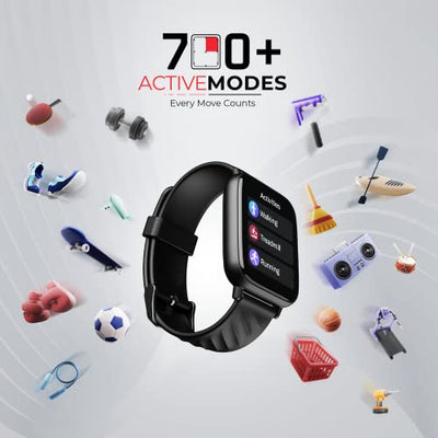 boAt Wave Prime47 Smart Watch with 1.69" HD Display, 700+ Active Modes, ASAP Charge, Live Cricket Scores, Crest App Health Ecosystem, HR & SpO2 Monitoring(Matte Black)