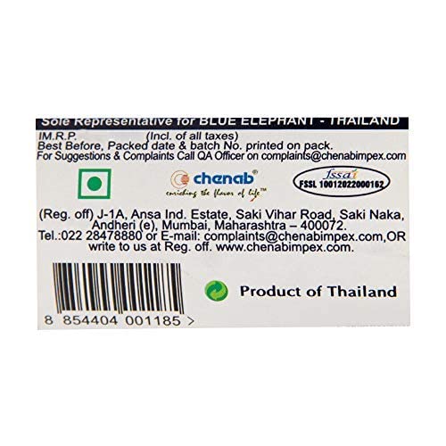 4x Blue Elephant Rice Vinegar, 200ml each - Pack of 4