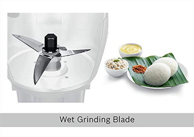 Bosch TrueMixx Bold Mixer Grinder (600 Watt, 4 Jars, Black) - MGM4344BIN (Indian Plug)