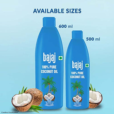 Bajaj 100% Pure Coconut Oil 600 ml