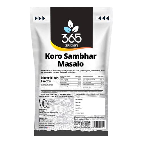 365 SPICERY Koro Sambhar Masalo - 250 gm