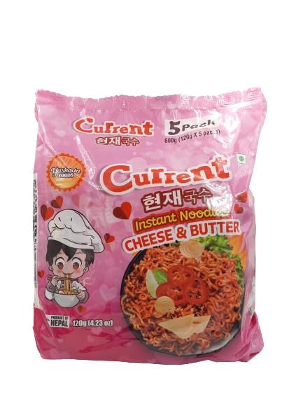 Current Noodles Cheese & Butter Instant Soup Noodles 120gm (Pack of 5) (imported)
