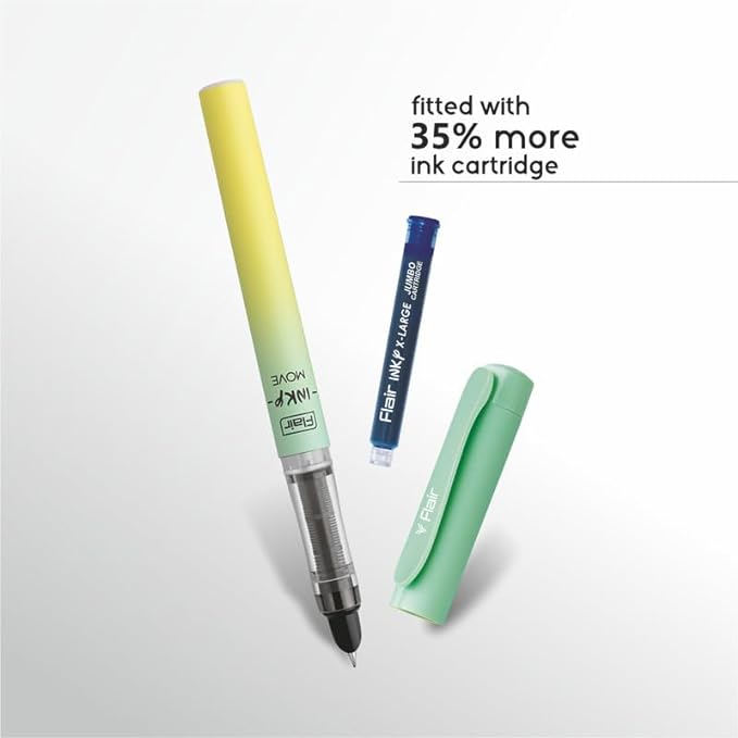 Flair Inky Move Fountain Pen Blister Pack - Blue Ink
