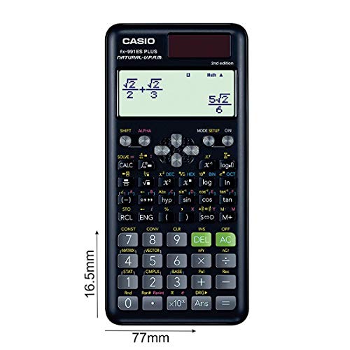 Casio FX-991ES Plus-2nd Edition Scientific Calculator, Black