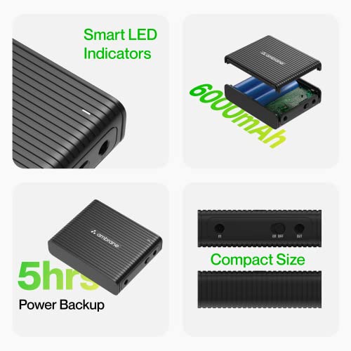 Ambrane Mini UPS for 12V WiFi Router Broadband Modem, Backup Upto 5 Hours, WiFi Router UPS Power Backup During Power Cuts, Ups for Router up to 2A, Portable ups(Powervolt, Black)