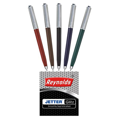 Reynolds Jetter 0.7mm Ball Pen - Blue Ink, Pack of 5