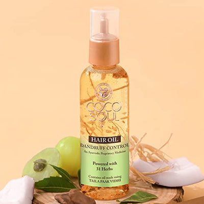 Coco Soul Dandruff Control Hair Oil with Virgin Coconut | Amla | Shatavari & Karanja Oil - Makers of Parachute Advansed | 95ml