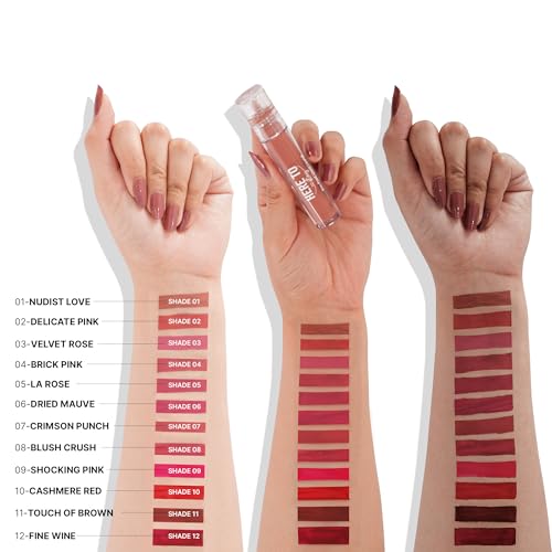 Swiss Beauty Select Here To Stay Liquid Matte Lipstick with Kiss-Proof Formula | Infused with Vitamin E | Non-Transfer, Smudgeproof | 12-18 Hrs Stay | Shade - La Rose, 3ml |