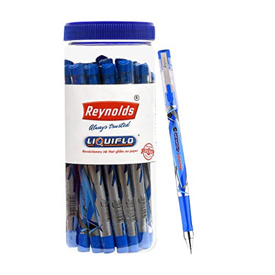 Reynolds Liquiglide 1mm Ball Pen- Blue Ink, Pack of 20