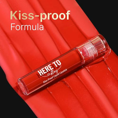 Swiss Beauty Select Here To Stay Liquid Matte Lipstick with Kiss-Proof Formula | Infused with Vitamin E | Non-Transfer, Smudgeproof | 12-18 Hrs Stay | Shade - La Rose, 3ml |