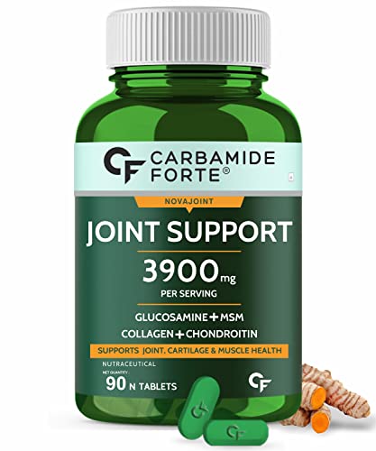 Carbamide Forte Joint Support Supplement with Glucosamine & Vitamins 3900mg Per Serving – 90 Tablets