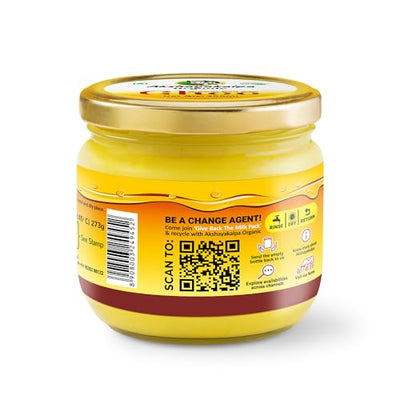 Akshayakalpa Organic Desi Cow Ghee, 300ml - Pure organic ghee, traditionally-churned, chemical-free, granular ghee, nutritious by nature