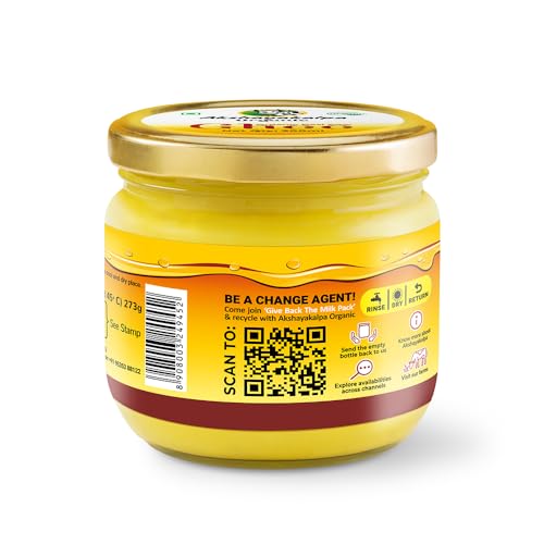 Akshayakalpa Organic Desi Cow Ghee, 300ml - Pure organic ghee, traditionally-churned, chemical-free, granular ghee, nutritious by nature