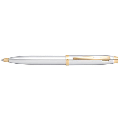 Sheaffer 9340 Gift 100 Ballpoint Pen – Bright Chrome with Gold Tone Trim