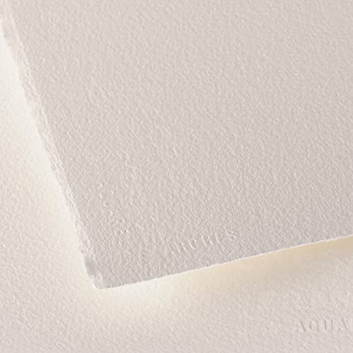 Arches Watercolour 300 GSM Rough Natural White 56 x 76 cm Paper Sheets, 10 Sheets