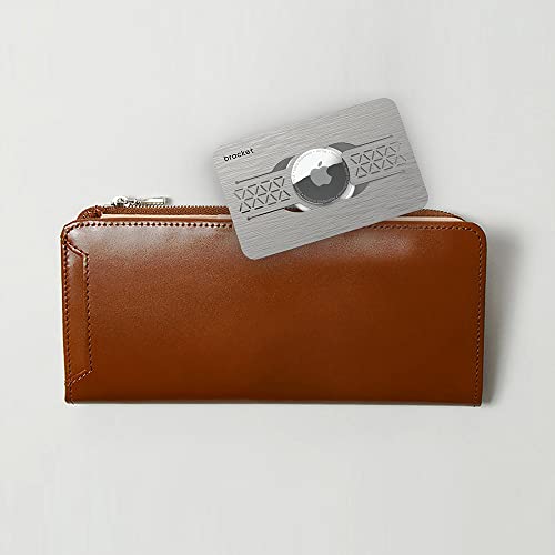 2-Pack Ultra Thin AirTag Card Holder - Premium Stainless Air Tag Steel Case for Wallet, Purse, Handbag, Backpack Wallet, Clutch, Secrid Wallet (Brushed Silver) - AirTag NOT Included